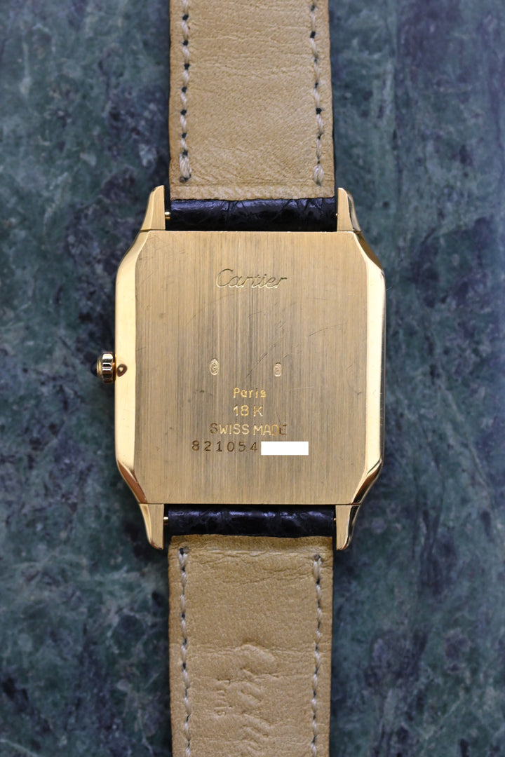 【保証書】CARTIER サントスデュモン LMサイズ エクストラフラット 18KYG Ref.821054
