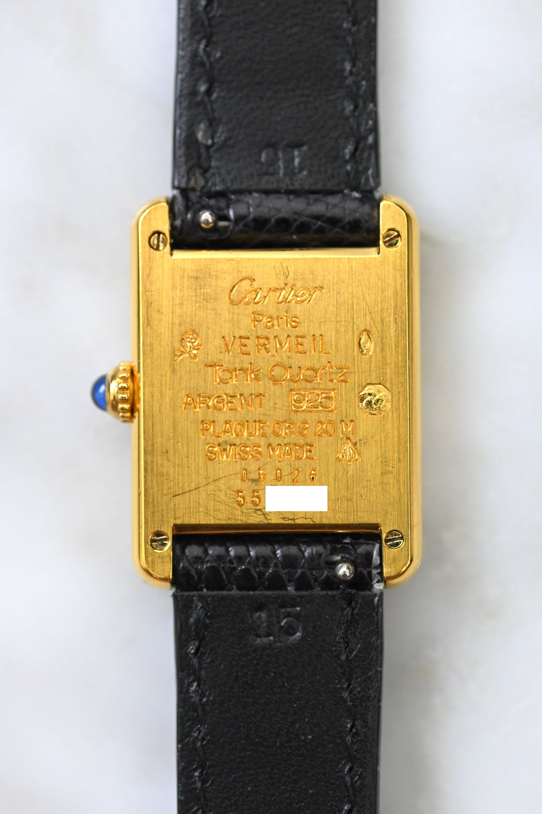 CARTIER カルティエ マストタンク ブラックダイヤル SMサイズ クォーツ