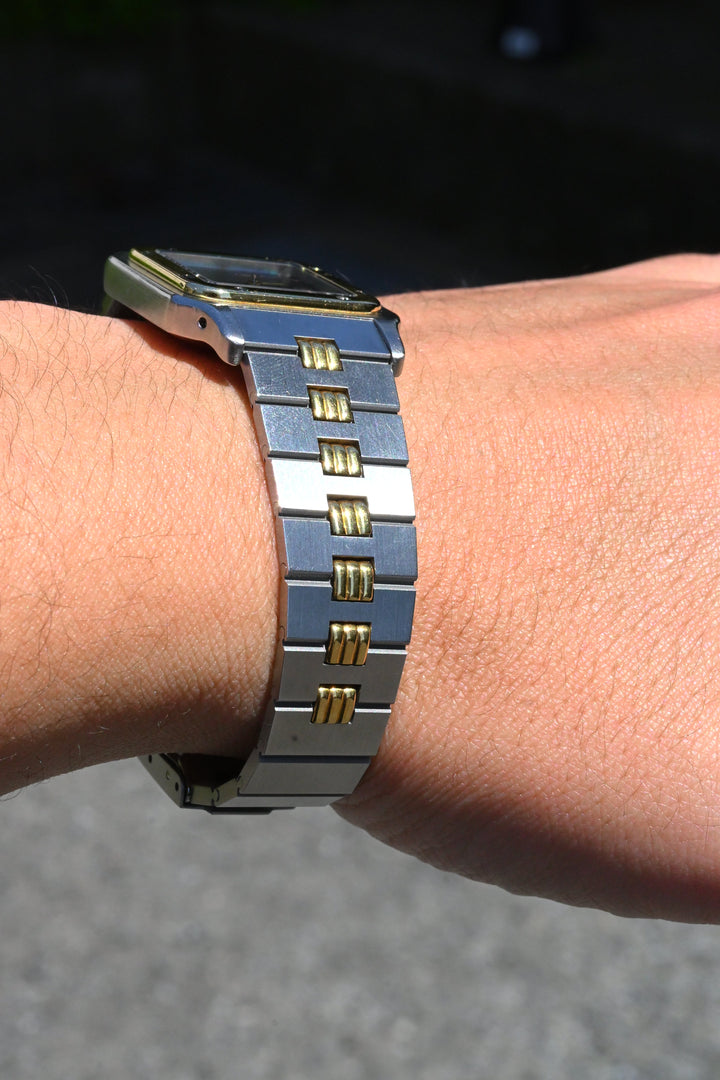 CARTIER カルティエ サントスカレ LMサイズ グレーダイヤル ゴースト コンビモデル ゴドロンブレス Ref.2961