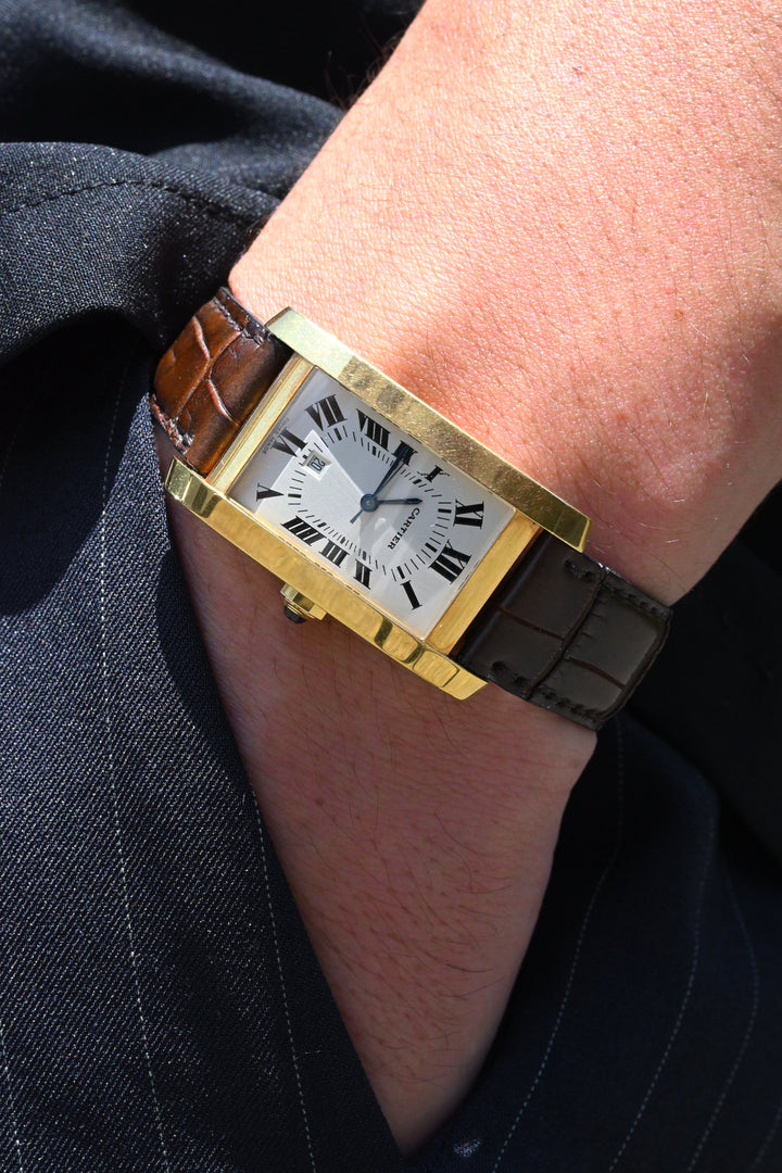 CARTIER カルティエ タンクアメリカン 18KYG MMサイズ W2600851