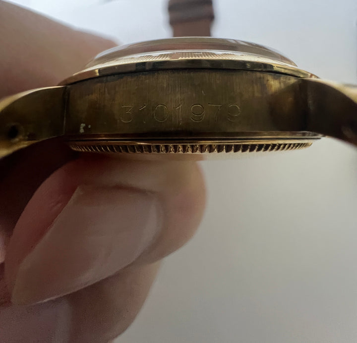 ロレックス　オイスターパーペチュアルデイト　Ref.1512 ゼファーダイヤル　1970年代　14Kモデル
