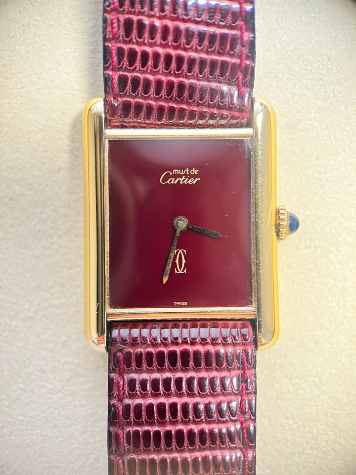 マスト ドゥ カルティエ タンク スターリングシルバーに18金ヴェルメイユ　LMサイズ