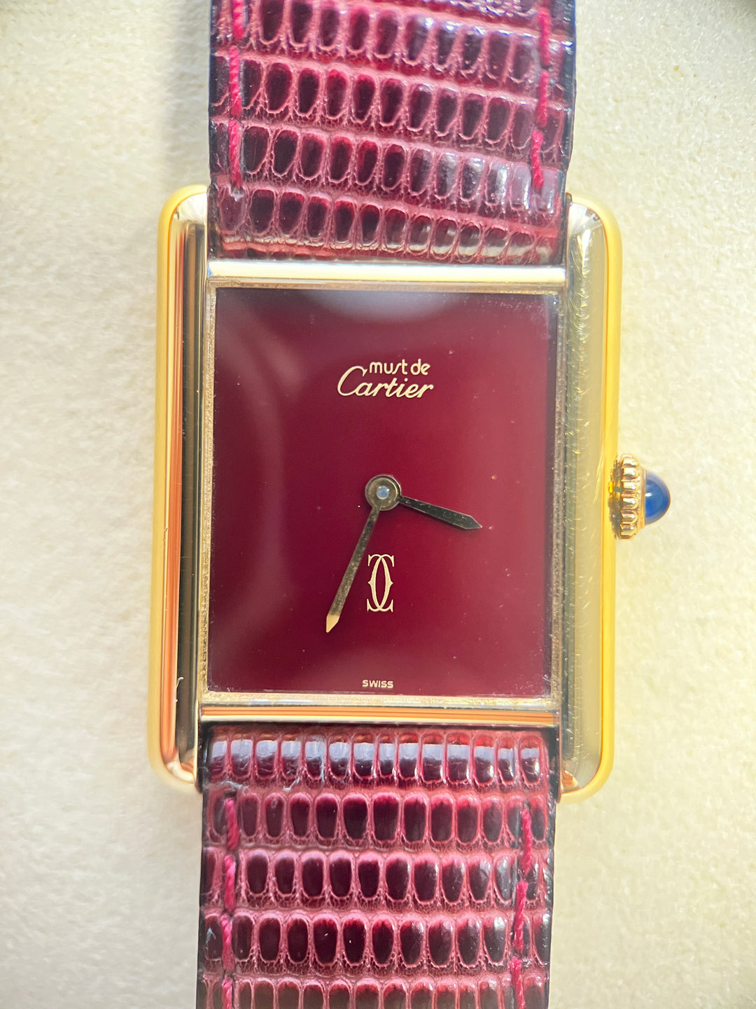 マスト ドゥ カルティエ タンク スターリングシルバーに18金ヴェルメイユ　LMサイズ