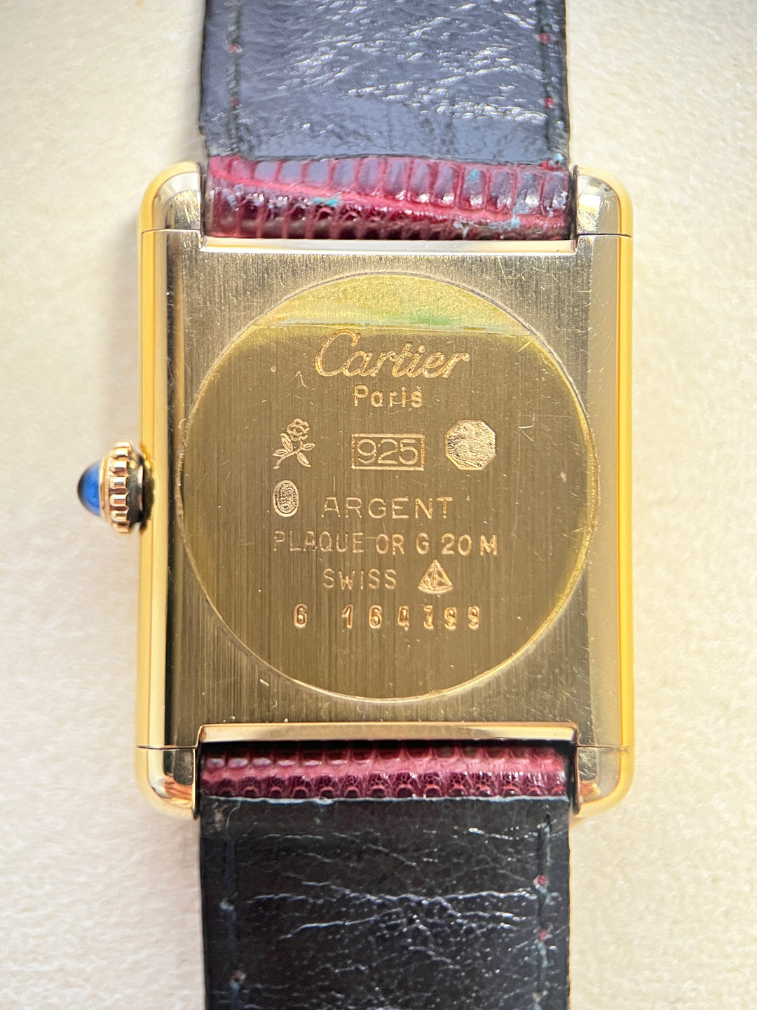 マスト ドゥ カルティエ タンク スターリングシルバーに18金ヴェルメイユ　LMサイズ