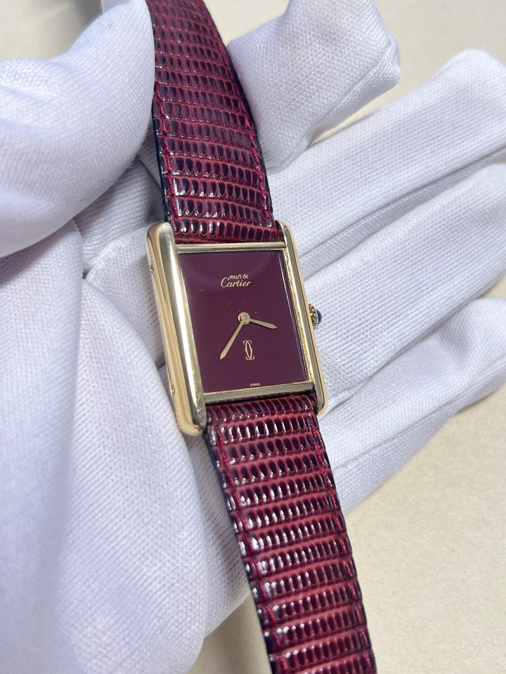 マスト ドゥ カルティエ タンク スターリングシルバーに18金ヴェルメイユ　LMサイズ