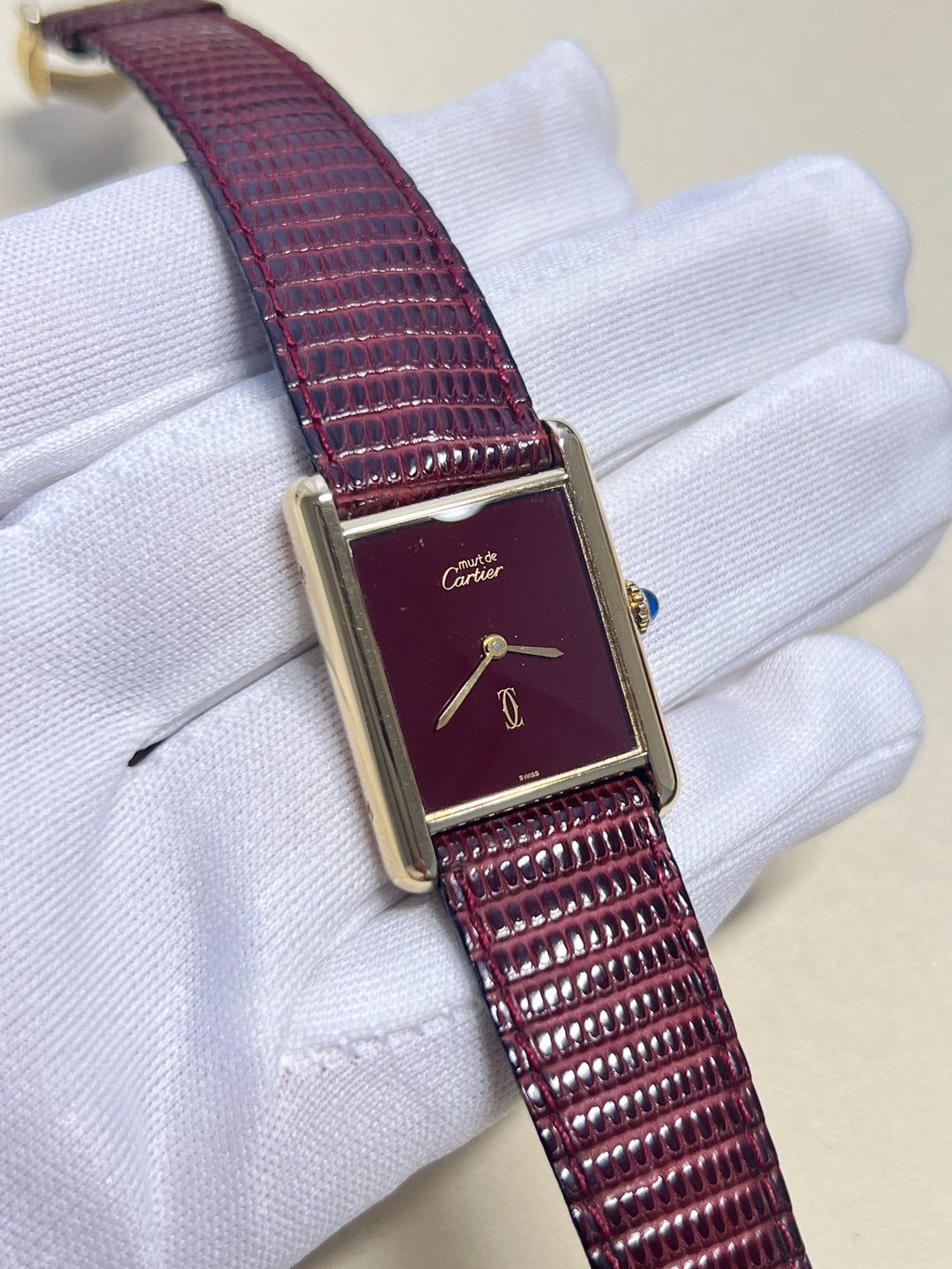 マスト ドゥ カルティエ タンク スターリングシルバーに18金ヴェルメイユ　LMサイズ