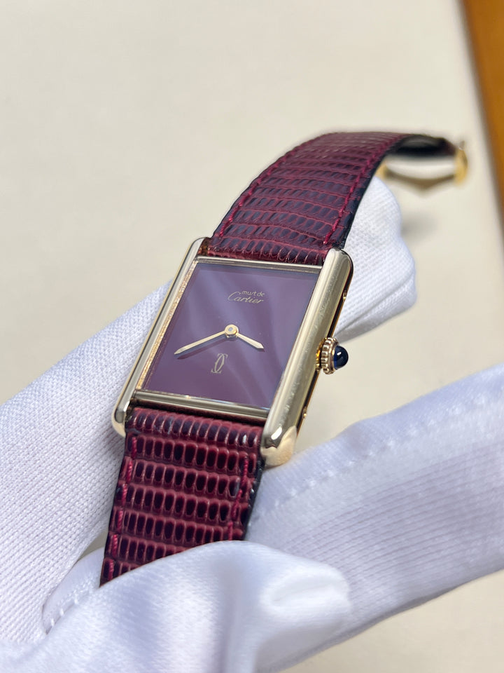 マスト ドゥ カルティエ タンク スターリングシルバーに18金ヴェルメイユ　LMサイズ