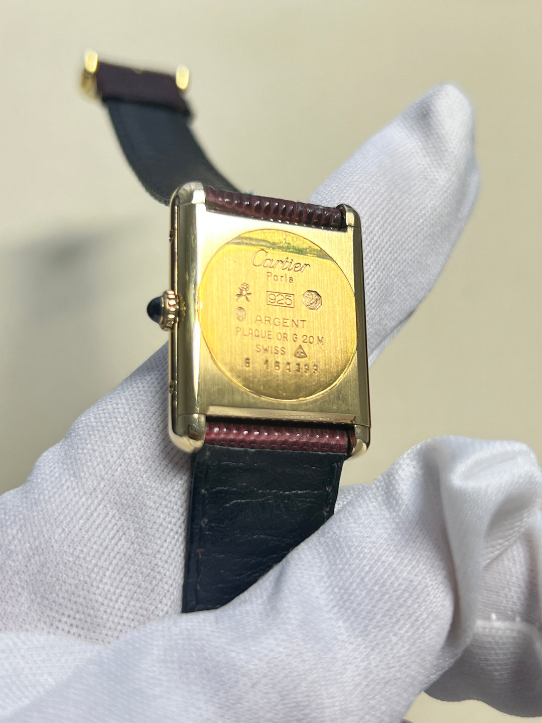 マスト ドゥ カルティエ タンク スターリングシルバーに18金ヴェルメイユ　LMサイズ