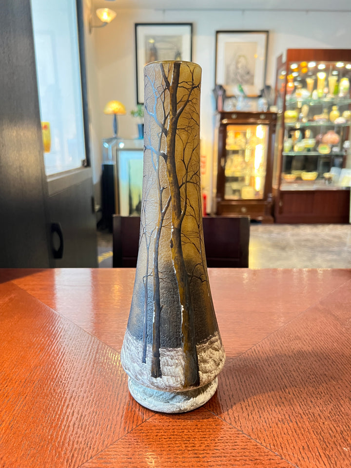 ドーム兄弟（ドームナンシー）冬景色の大型花瓶