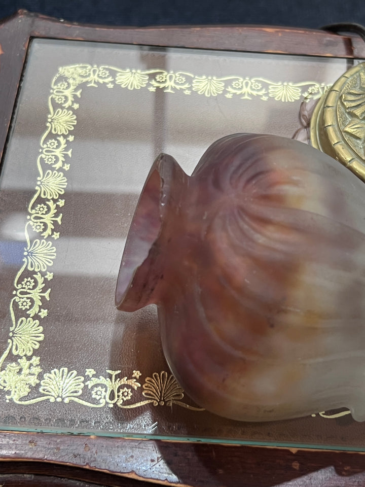 ミューラー兄弟【華鬘草型/ケマンソウ型】のアンティークテーブルランプ アールヌーボー時代