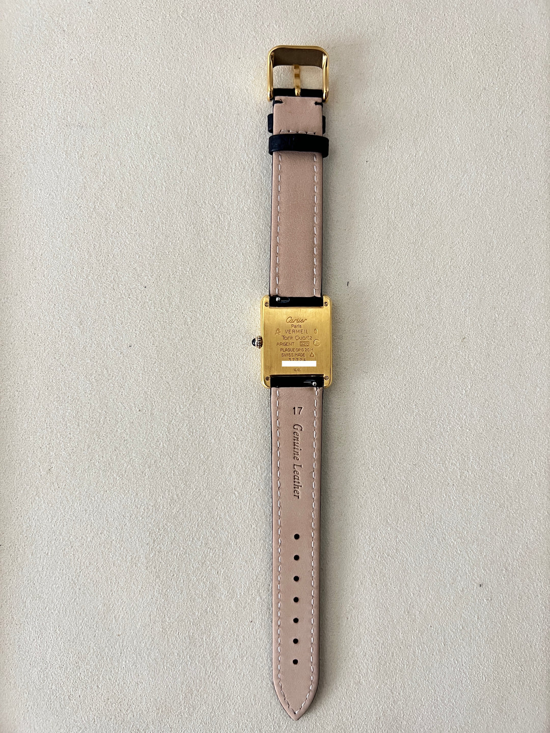 マスト ドゥ カルティエ タンク　ヴィンテージウォッチLMサイズ ストレートローマン スターリングシルバーに18Kヴェルメイユ