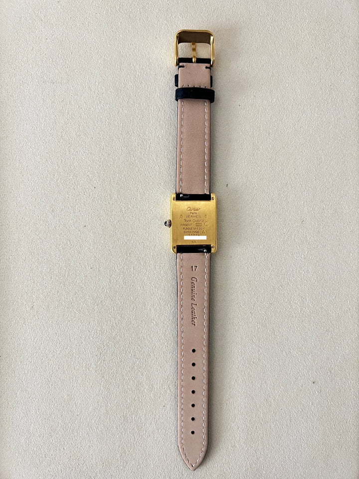 マスト ドゥ カルティエ タンク　ヴィンテージウォッチLMサイズ ストレートローマン スターリングシルバーに18Kヴェルメイユ