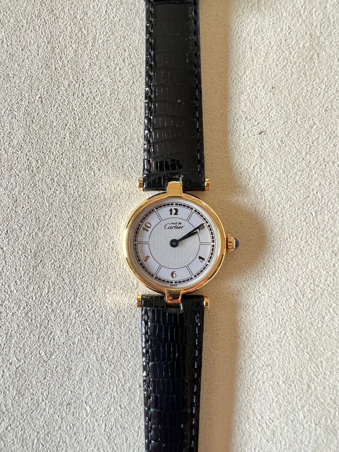 カルティエ腕時計　ヴァンドーム　飛びアラビアインデックス SMサイズ　スターリングシルバーにヴェルメイユ