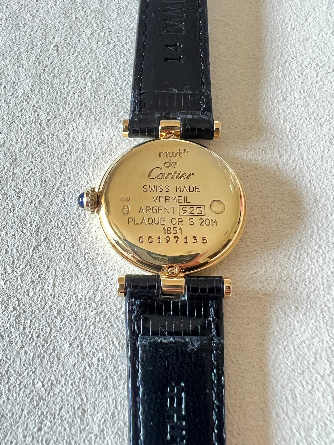 カルティエ腕時計　ヴァンドーム　飛びアラビアインデックス SMサイズ　スターリングシルバーにヴェルメイユ