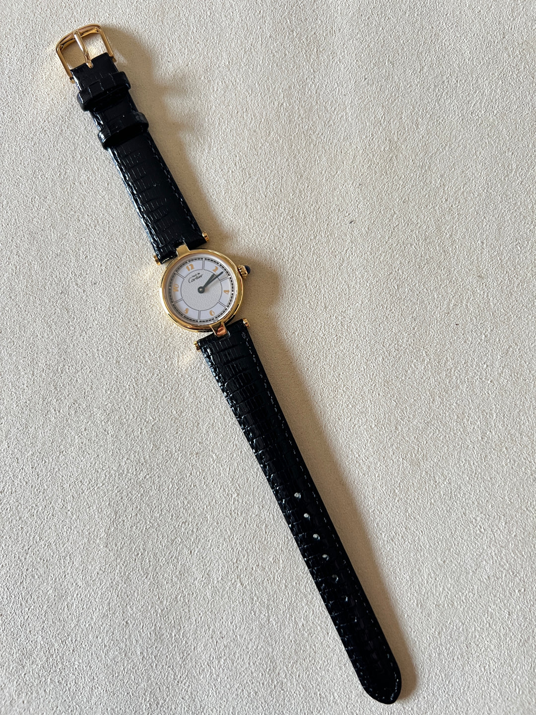 カルティエ腕時計　ヴァンドーム　飛びアラビアインデックス SMサイズ　スターリングシルバーにヴェルメイユ