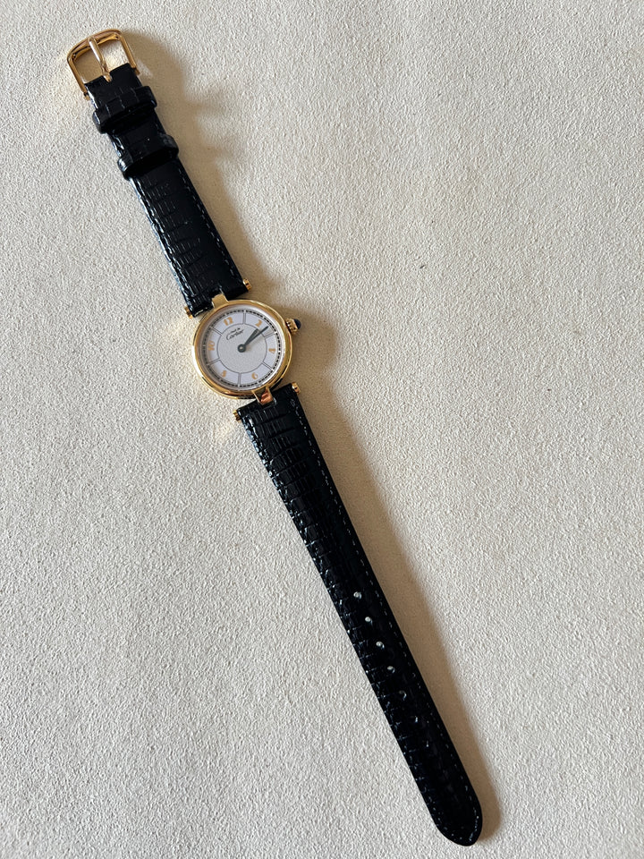 カルティエ腕時計　ヴァンドーム　飛びアラビアインデックス SMサイズ　スターリングシルバーにヴェルメイユ