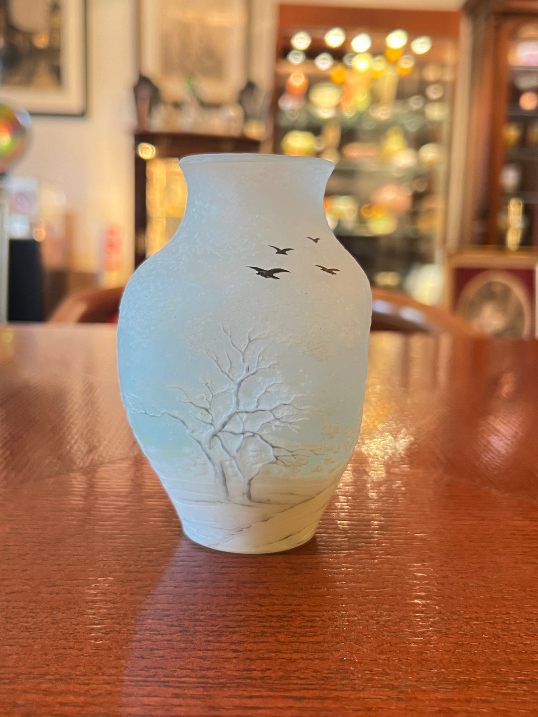 送料無料鑑定シール付ドームナンシー ガラス花瓶DAUMNANCY