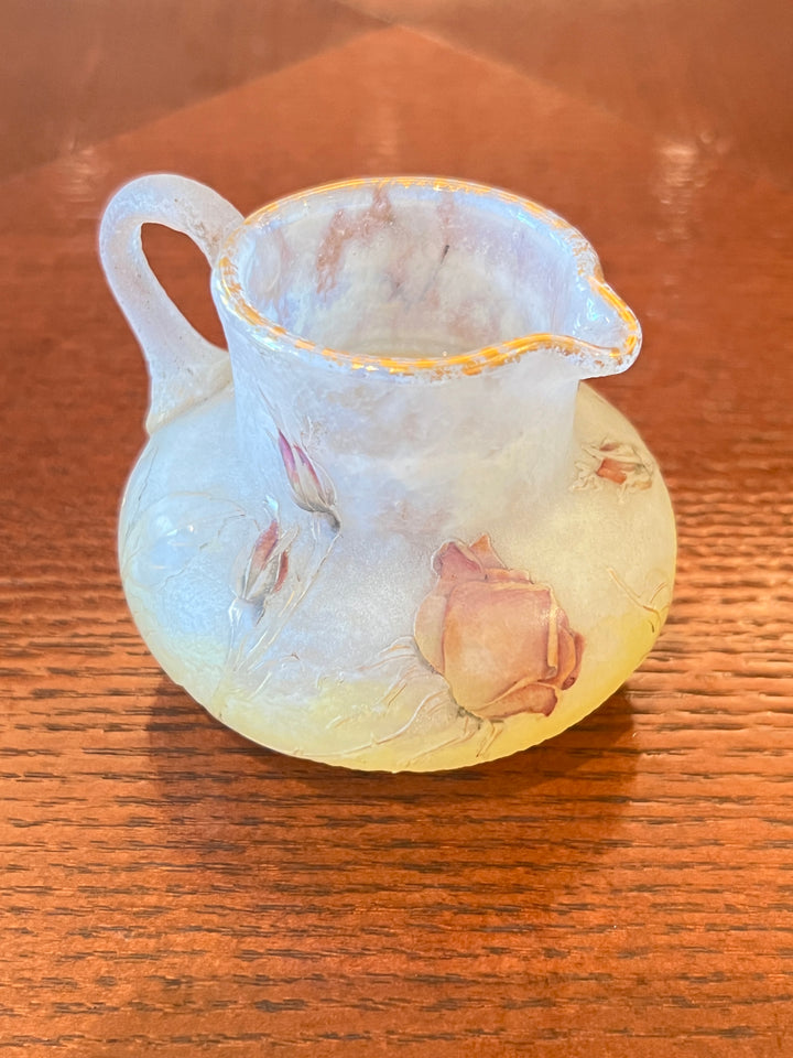 ドーム兄弟（ドームナンシー）蝶々と薔薇の花の水差し型花瓶