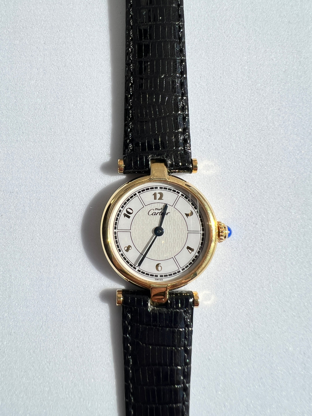 カルティエ腕時計　ヴァンドーム　飛びアラビアインデックス SMサイズ　スターリングシルバーにヴェルメイユ