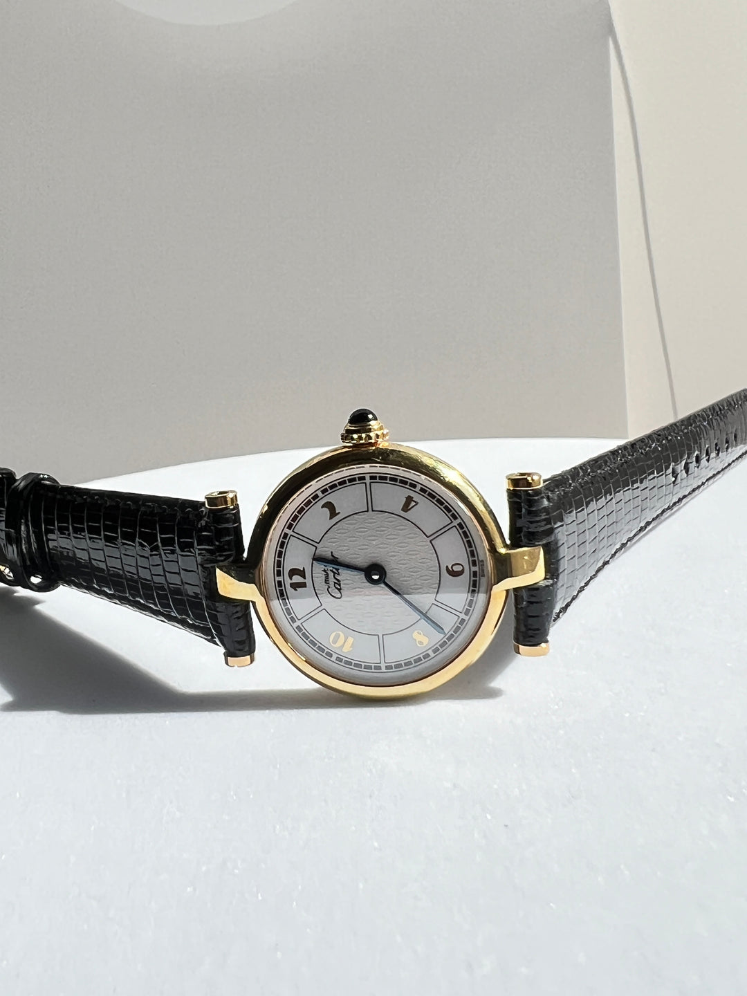 カルティエ腕時計　ヴァンドーム　飛びアラビアインデックス SMサイズ　スターリングシルバーにヴェルメイユ