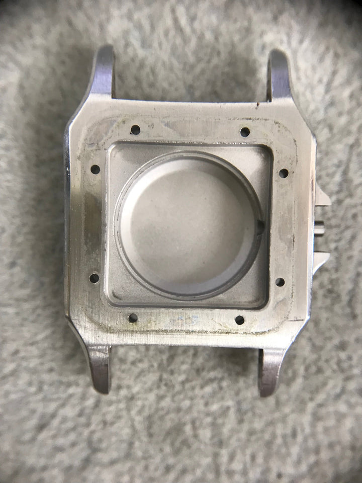 カルティエ　ゴドロンブレス　サントスカレ/ガルべLMサイズ バーガンディ（ワインレッド/ボルドー）文字盤 ステンレス x ゴールドコンビ自動巻モデル  Ref.2961