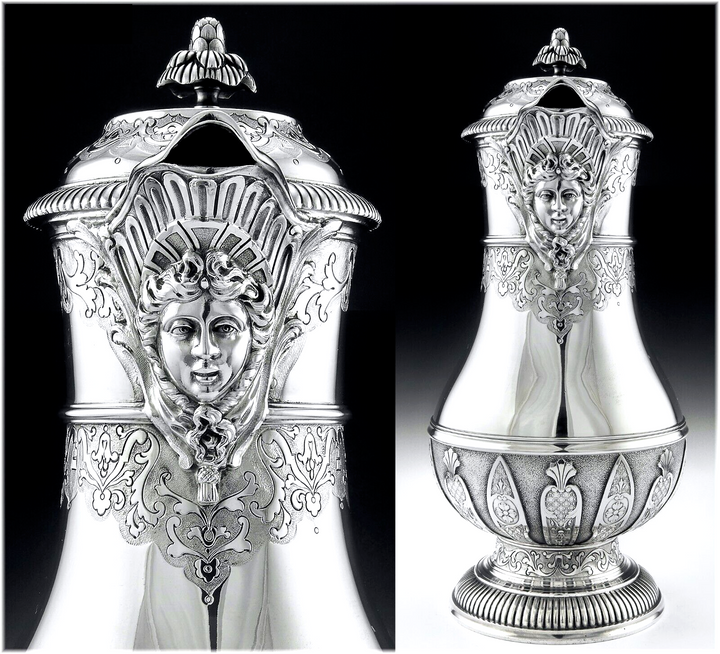 専用カルディヤック極上彫金純銀ミネルヴァホールマークポットセット