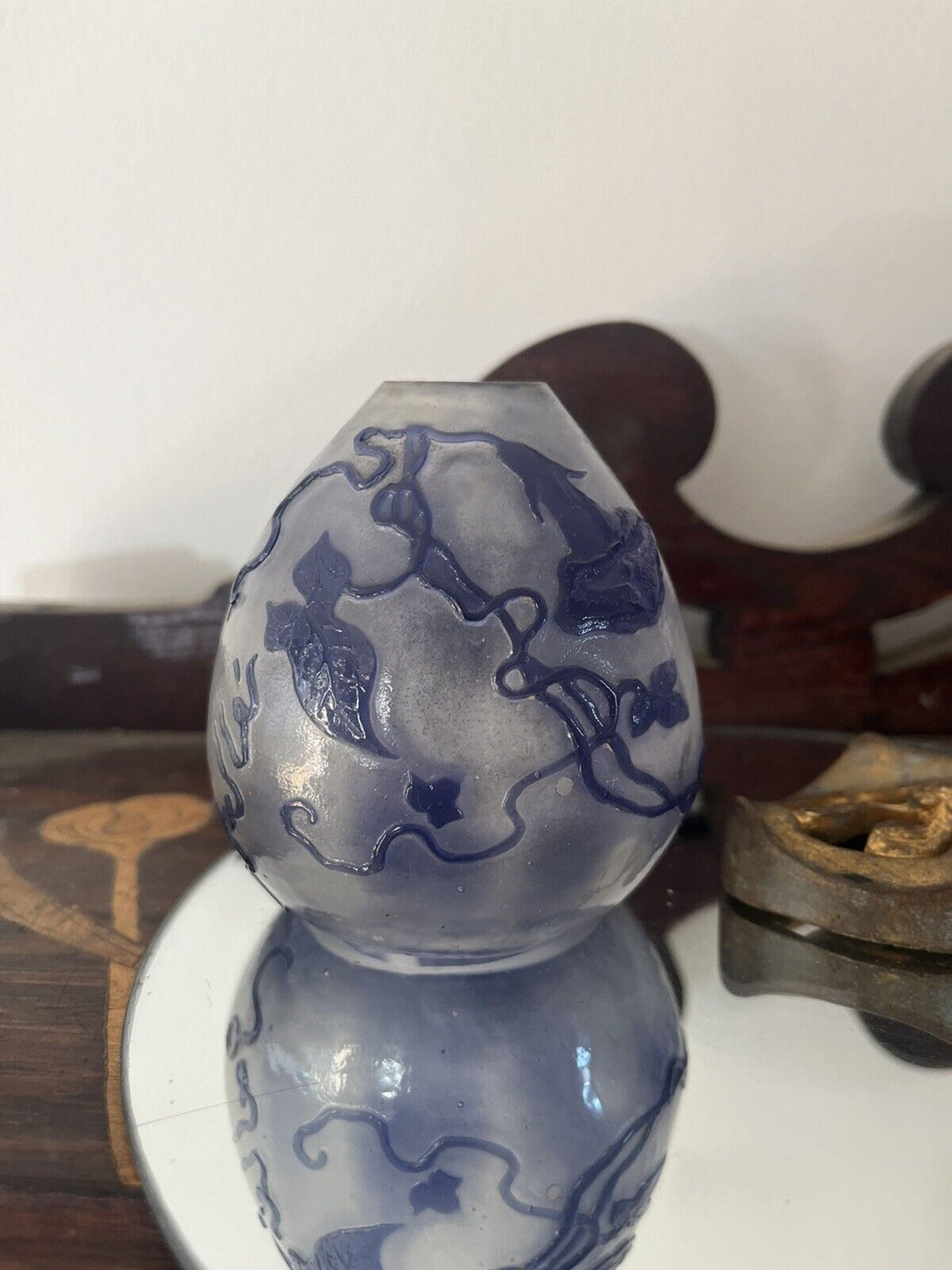 エミールガレ 朝顔が描かれたテーブルランプ アールヌーボー期の作品