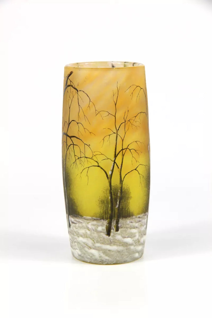 ドーム兄弟（ドームナンシー）冬の風景が描かれた花瓶