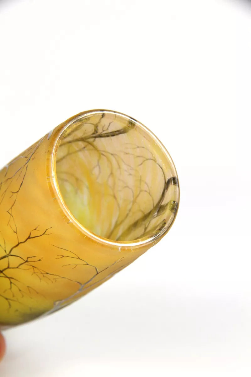 ドーム兄弟（ドームナンシー）冬の風景が描かれた花瓶