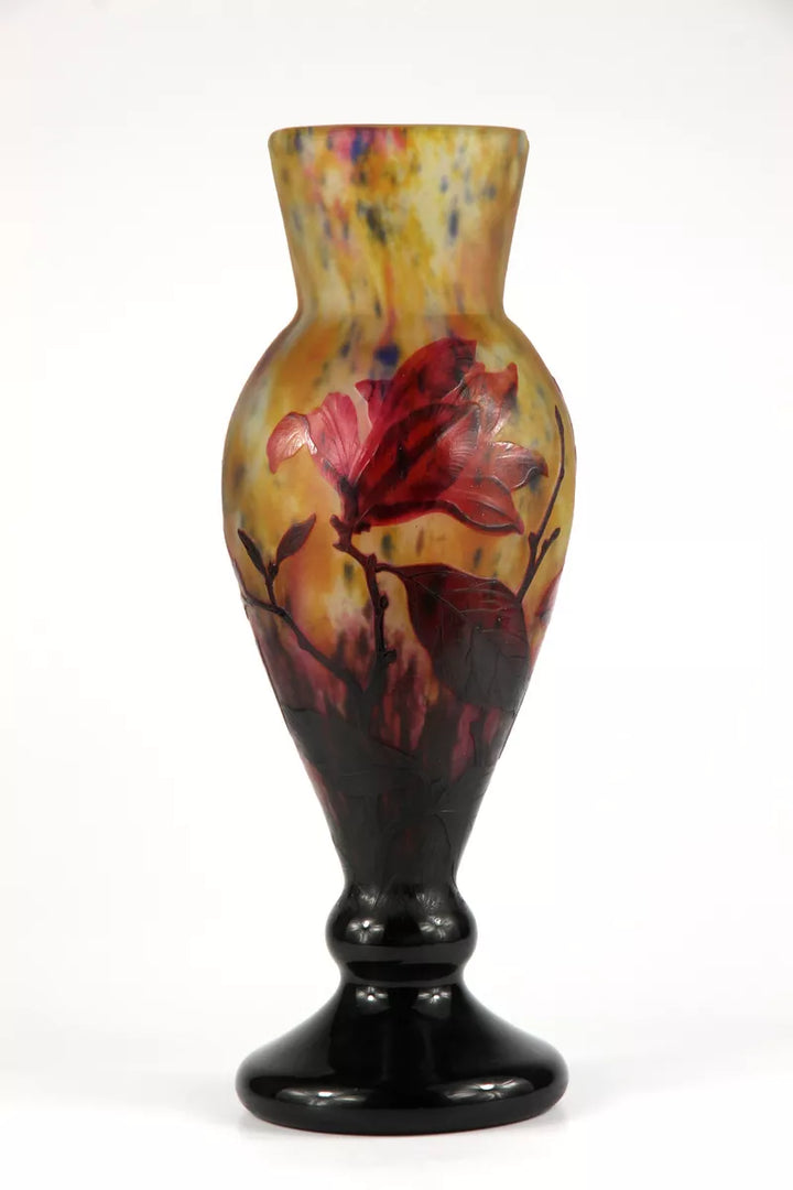 ドーム兄弟（ドームナンシー）マグノリア（木蓮）が描かれた花瓶