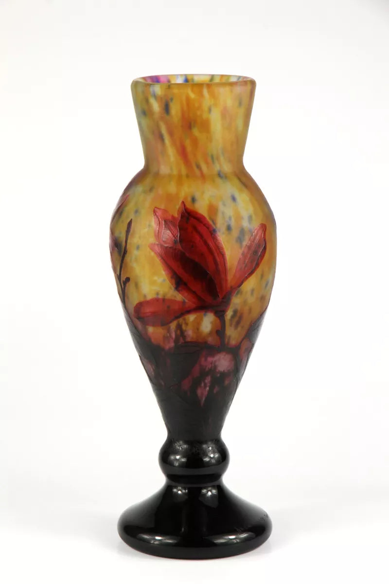 ドーム兄弟（ドームナンシー）マグノリア（木蓮）が描かれた花瓶