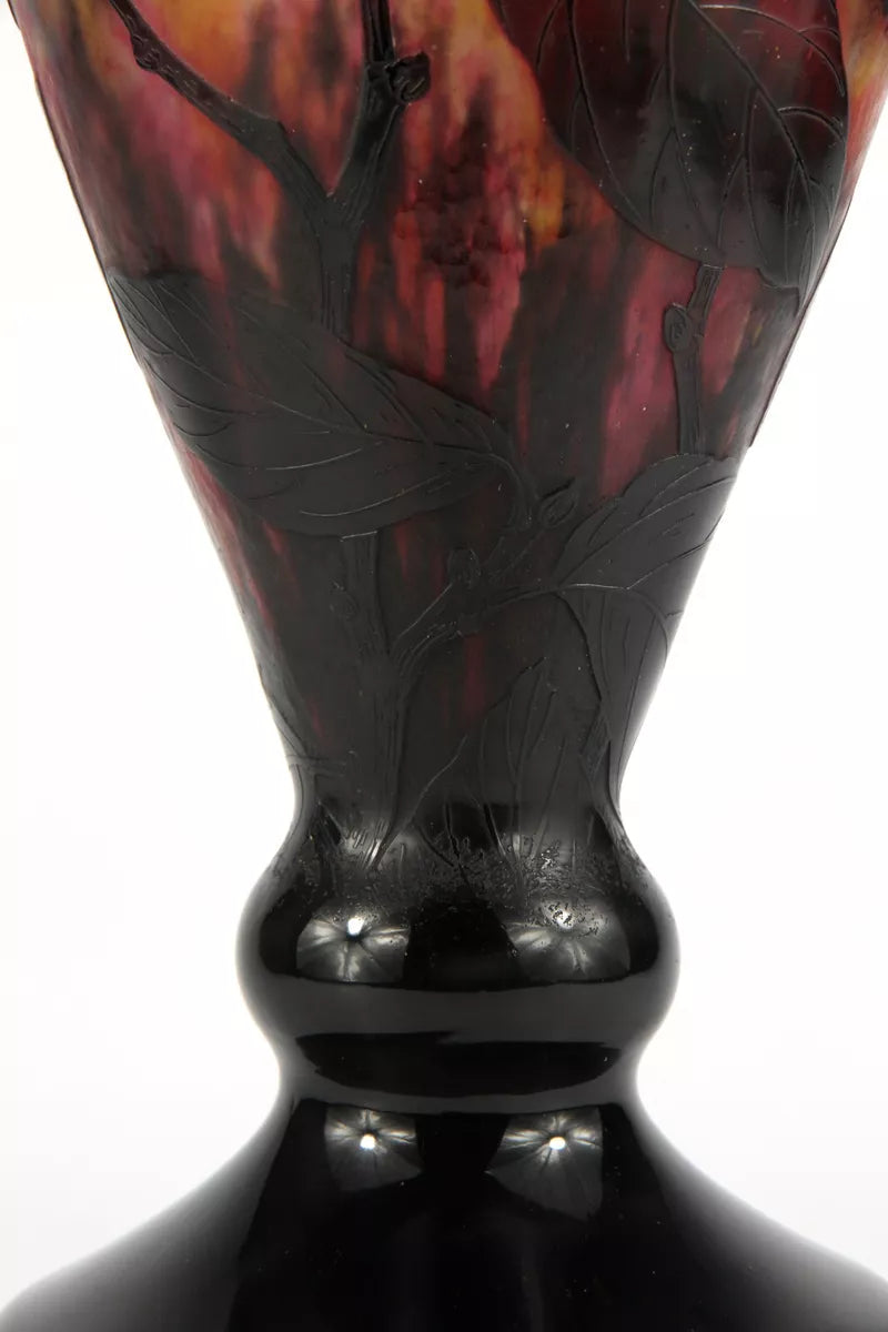 ドーム兄弟（ドームナンシー）マグノリア（木蓮）が描かれた花瓶