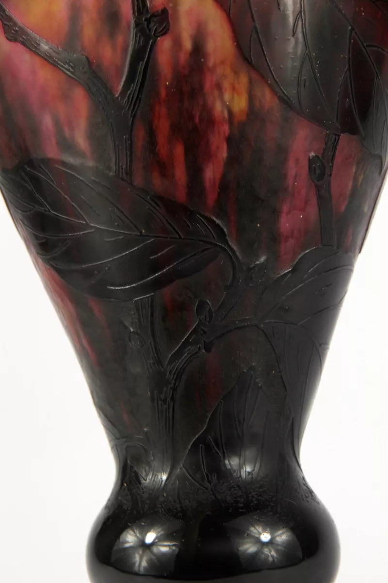 ドーム兄弟（ドームナンシー）マグノリア（木蓮）が描かれた花瓶