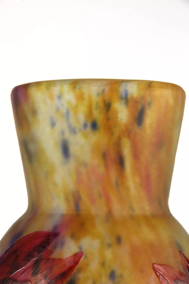 ドーム兄弟（ドームナンシー）マグノリア（木蓮）が描かれた花瓶