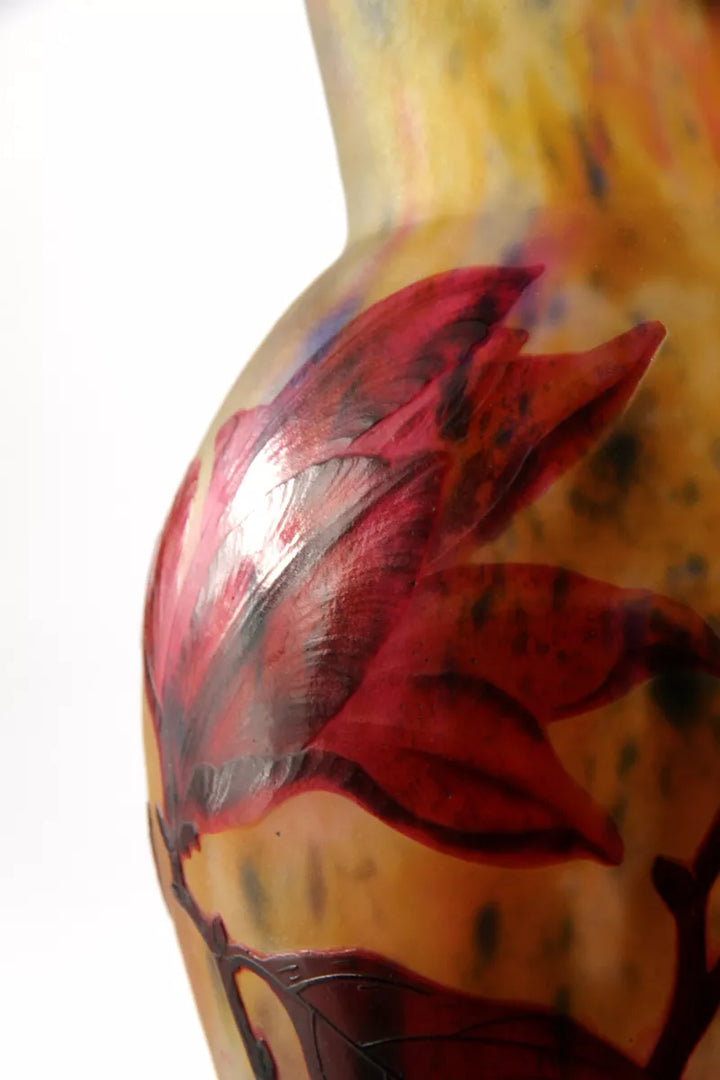 ドーム兄弟（ドームナンシー）マグノリア（木蓮）が描かれた花瓶