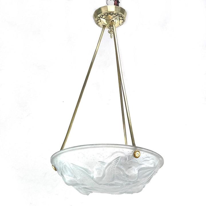 ミューラー兄弟 アールデコ  シャンデリア 吊りランプ 1930年代