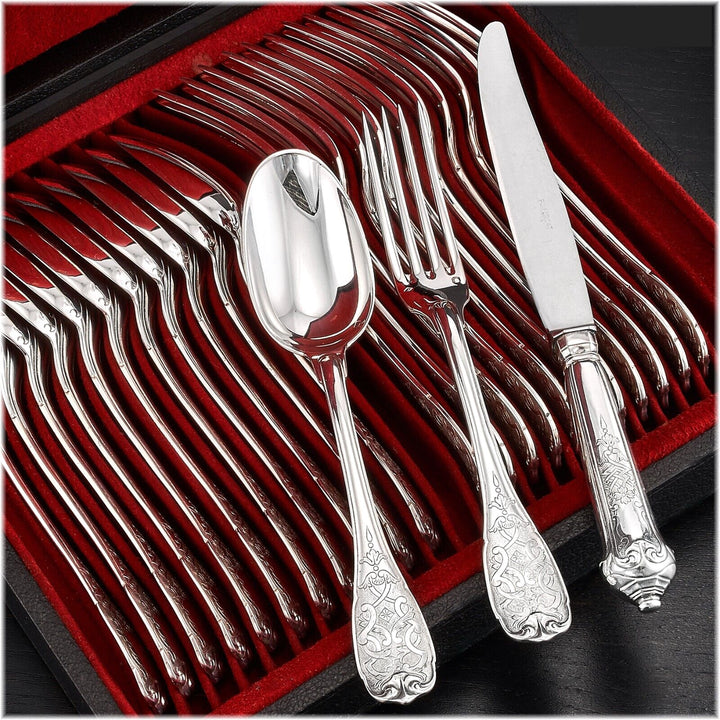 ピュイフォルカ モデル　エリゼ：高級純銀製デザート／アントルメ大皿セット