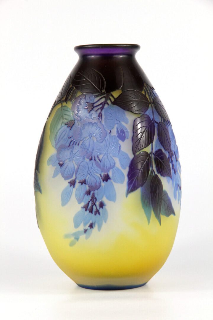 エミールガレ 藤の花が描かれた花瓶 アールヌーボー 1925年頃の作品