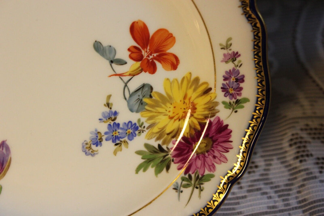 Meissen マイセン/※1級品 Ａカンテ 金彩フラワーブーケ 大皿 美品 A Meissen マイセン/※1級品 Aカンテ 金彩フラワーブーケ 大皿 美品 A