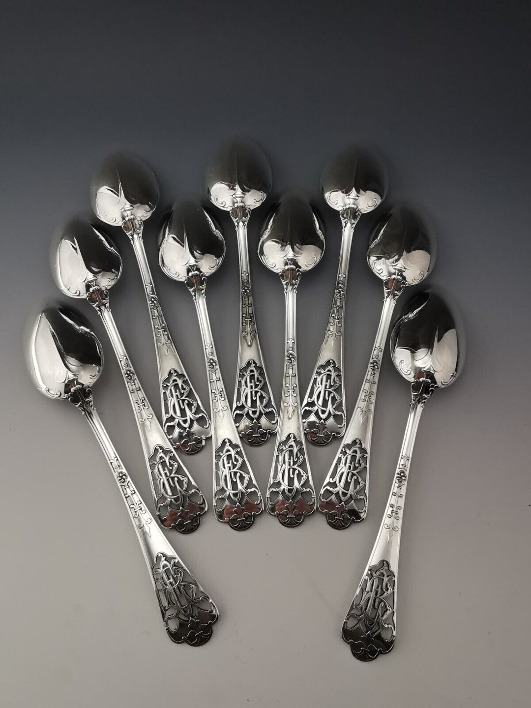 ピュイフォルカ　テーブルスプーン6本セット フェール・ド・ランス モデル