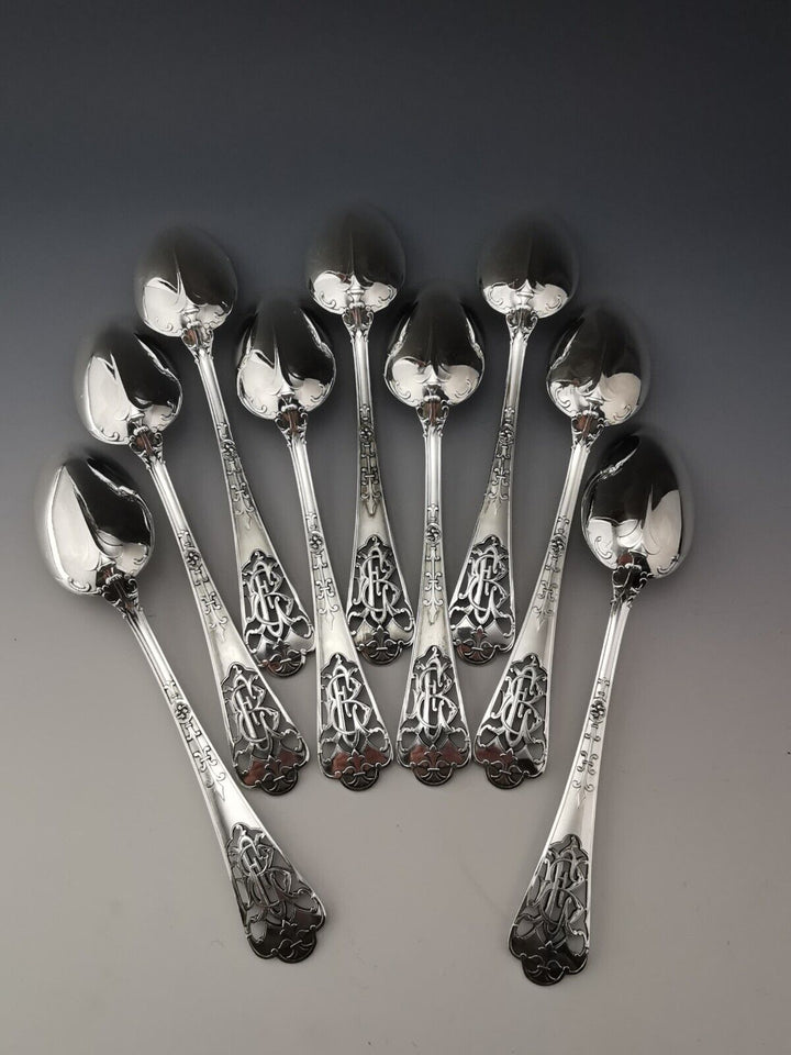 ピュイフォルカ　テーブルスプーン6本セット フェール・ド・ランス モデル