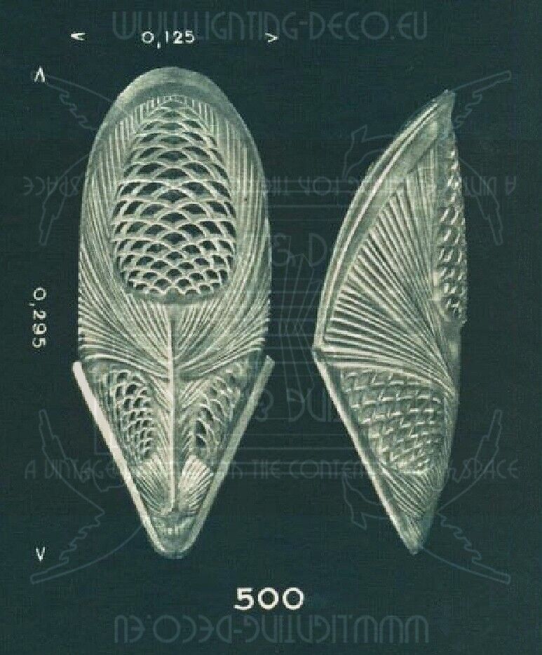 レオン・ユゲ、ドゥゲ アールデコ調シャンデリア シルバーメッキブロンズと型押しガラスのペンダントライト