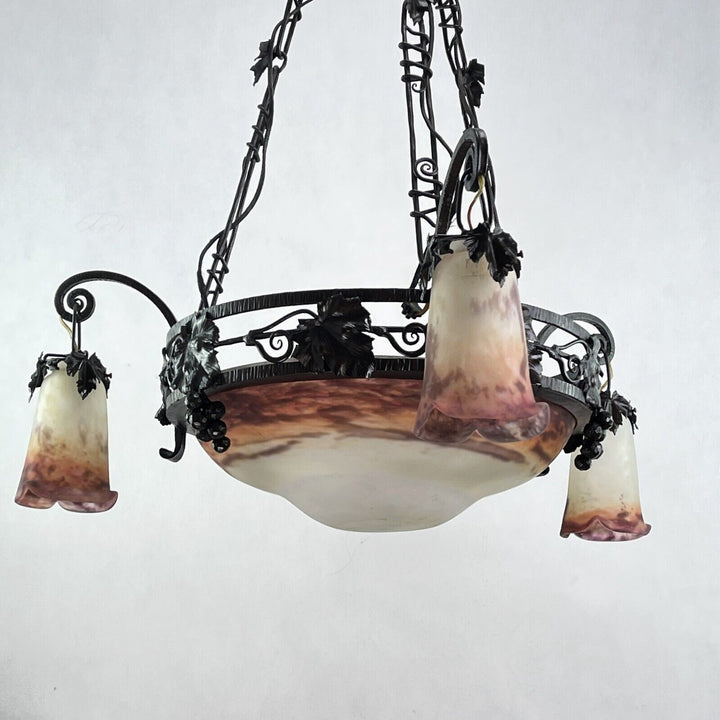 ミューラー兄弟 アールデコ調 シャンデリア 吊りランプ