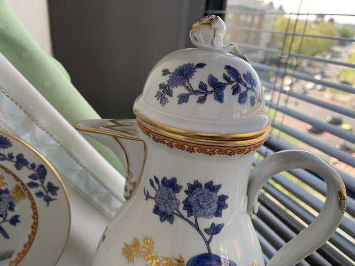 マイセン食器（古マイセン）鳥の絵と牡丹の花のコーヒーカップセット