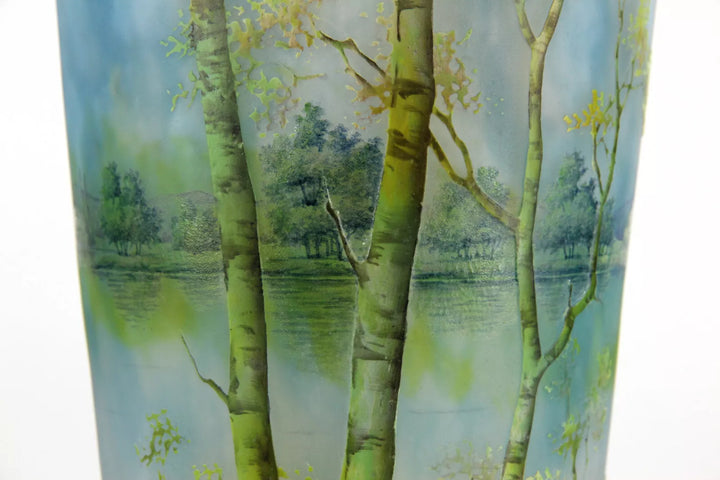 ドーム兄弟（ドームナンシー）山脈と川の風景が描かれた花瓶