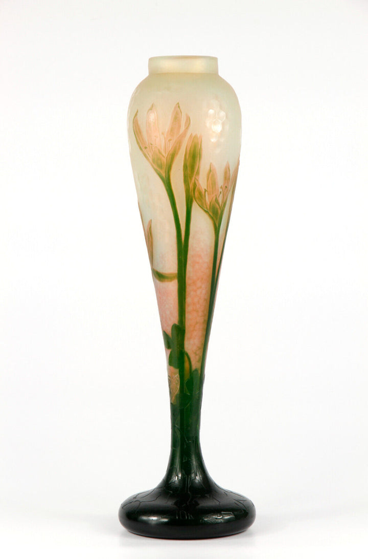 ドーム兄弟（ドームナンシー） アイリス・ルテニカの花の花瓶　アールヌーボー時代の作品