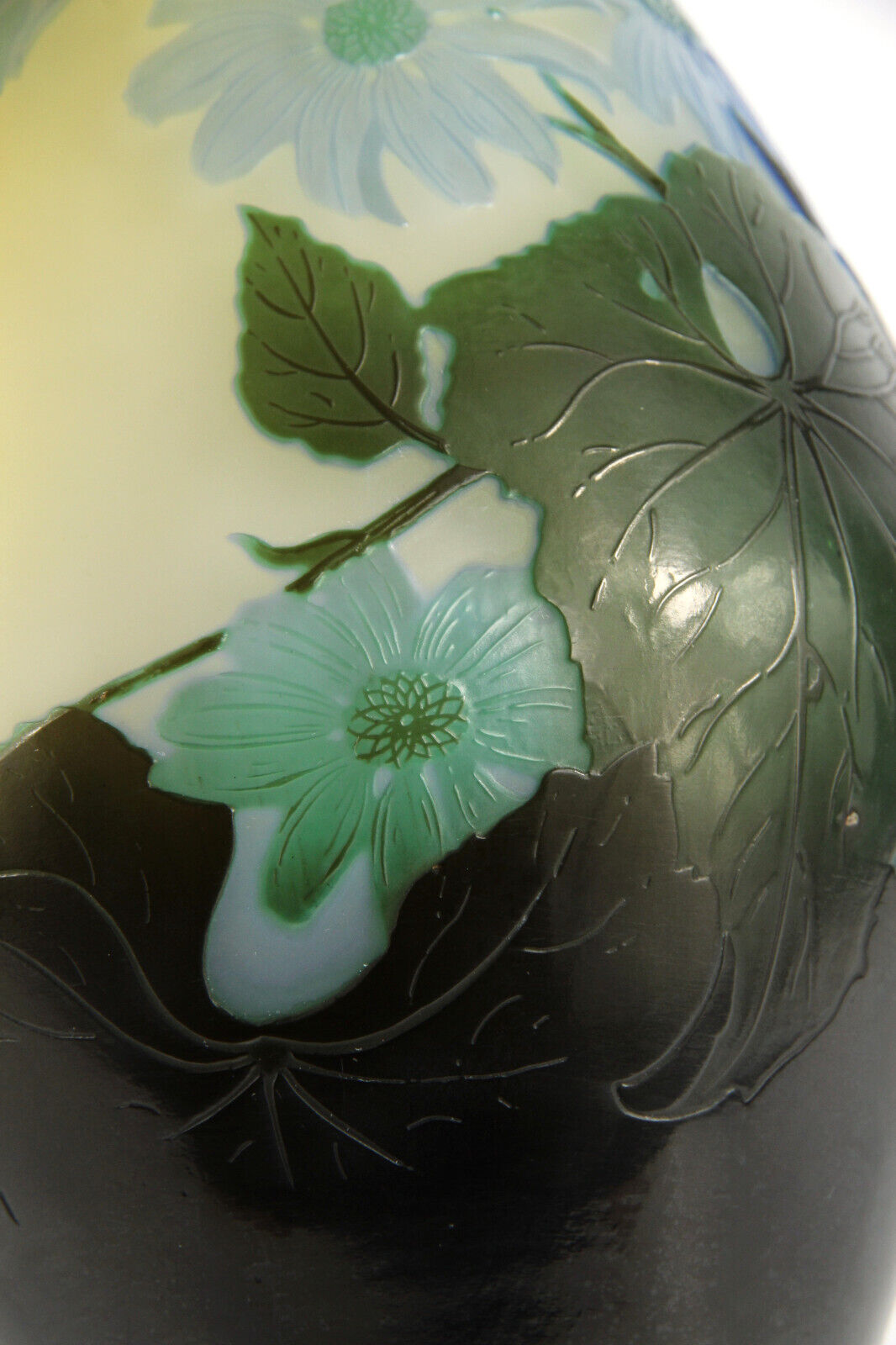 エミールガレ サイネリアの花が描かれた花瓶 アールヌーボー
