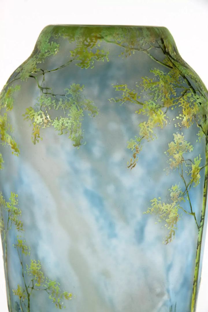 ドーム兄弟（ドームナンシー）山脈と川の風景が描かれた花瓶