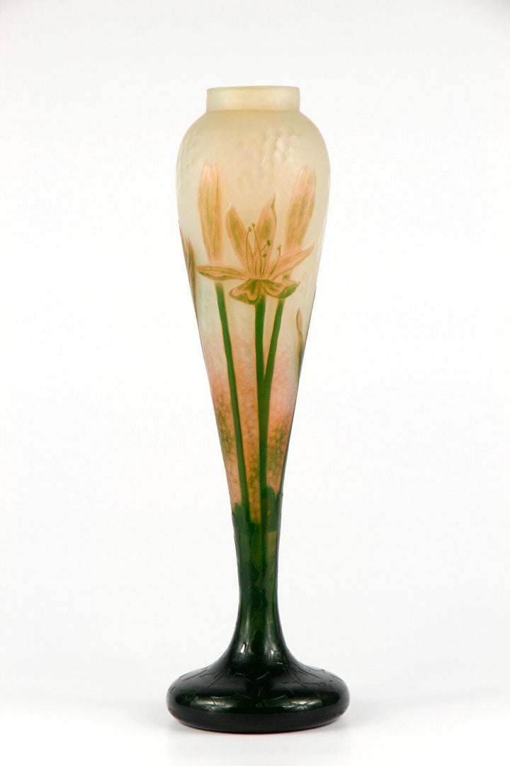 ドーム兄弟（ドームナンシー） アイリス・ルテニカの花の花瓶　アールヌーボー時代の作品