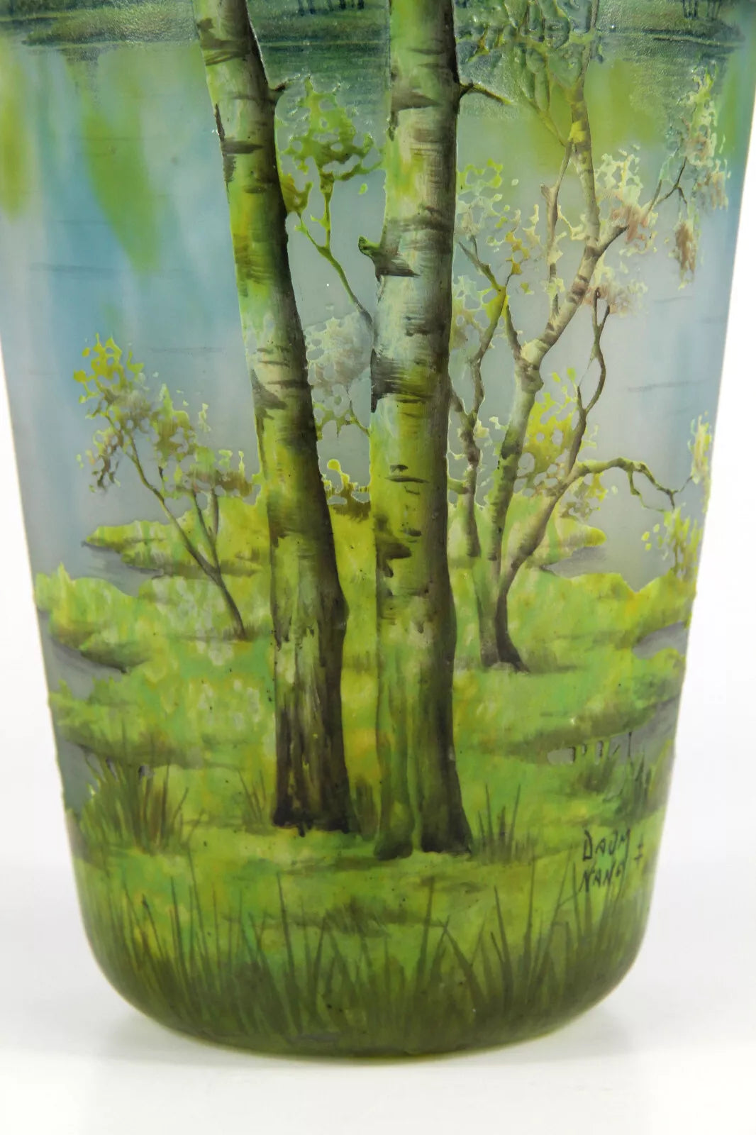 ドーム兄弟（ドームナンシー）山脈と川の風景が描かれた花瓶